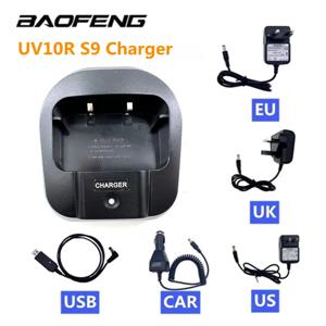 Baofeng UV-10R 휴대용 워키토키, 양방향 라디오, EU, US, UK, USB, 차량용 배터리 충전기, Baofeng UV10R UVS9 플러스
