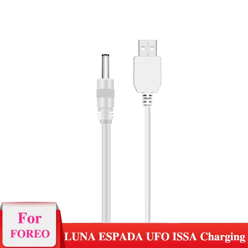 Foreo Luna 2 3 Mini 2 Go Luxe 남성용 USB 충전기 코드, 페이셜 스파 마사지기, 클렌징 충전 케이블