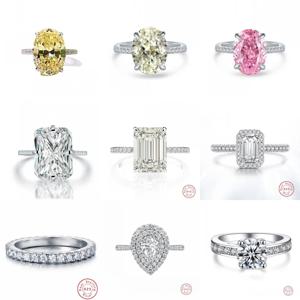925 스털링 실버 결혼 반지, 럭셔리 타원형 컷, 3ct 다이아몬드 반지, 여성 약혼 보석, 아넬, 핫 세일