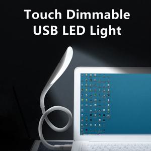 LED 책 조명 USB 독서 램프, 유연한 LED 책상 조명, 터치 조도 조절 학습 램프, 노트북 침실 테이블 조명 장식