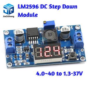 LM2596 DC DC 스텝 다운 컨버터 전압 조정기 LED 디스플레이 전압계, 4.0 ~ 40 ~ 1.3-37V 벅 어댑터 가변 전원 공급 장치