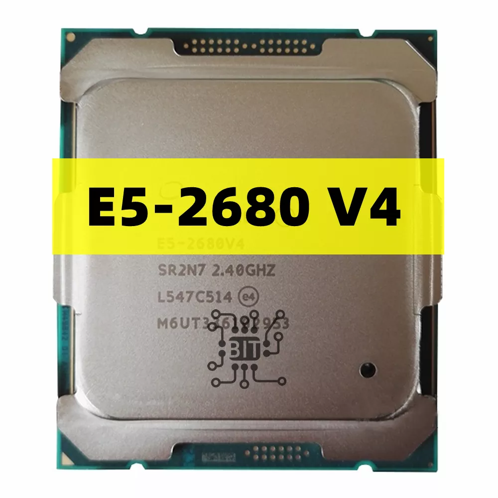 CPU 프로세서 제온 E5-2680V4 CPU, E5 2680V4, 2.40GHz 14 코어 35M 14NM E5-2680 V4 FCLGA2011-3 TPD 120W, 무료 배송
