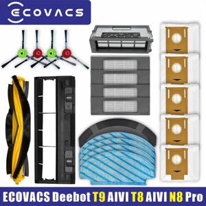 ECOVACS Deebot 로봇 진공 청소기 사이드 브러시 메인 브러시 더스트 박스 필터 액세서리 부품, T9 AIVI T8 AIVI N8 프로 시리즈