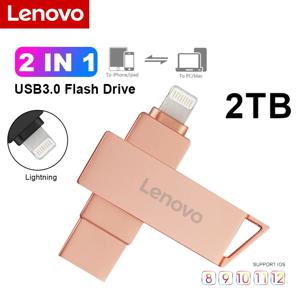 레노버 2TB USB 플래시 드라이브, 2 in 1 라이트닝 펜 드라이브, 256GB 128GB, 아이폰 아이패드 안드로이드 1TB OTG 펜드라이브 메모리 스틱, ps4 용