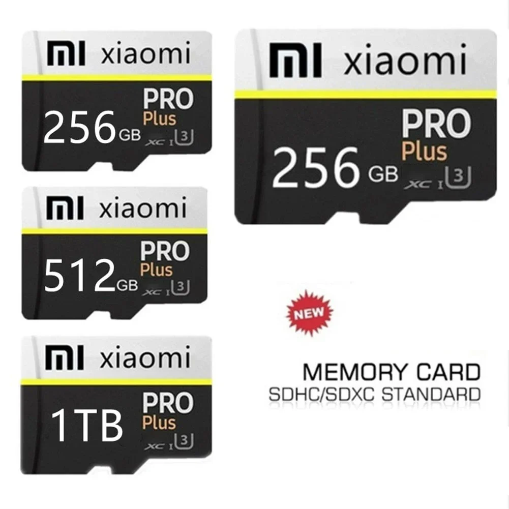 샤오미 메모리 SD 카드, 고속 클래스 10 SD/TF 플래시 카드, 스마트폰 테이블 PC 카메라 플래시 미니 SD 카드, 128GB, 256GB, 512GB