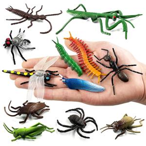 곤충 거미 나비 물고기 공룡 고양이 뱀 입상 모델, 홈 장식 미니어처 요정 정원 장식 액세서리, 12 개