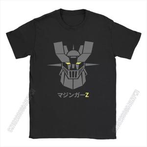 남자 티셔츠 마징가 Z 다크 로봇 빈티지 퓨어 코튼 티셔츠 세련된 세련된 티셔츠 Crewneck Clothing
