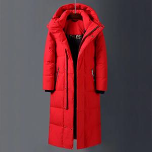 남성 여성 브랜드 레드 X 롱 다운 코트, 무릎 위 두꺼운 따뜻한 분리형 모자, 남성 재킷, 캐나다 코트, 5XL, 겨울, 2023 신상