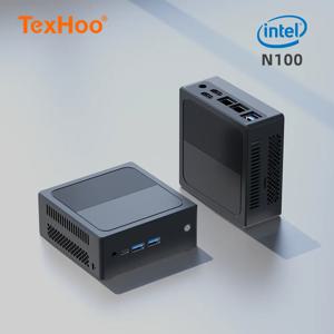 TexHoo 미니 PC 컴퓨터, 인텔 N100 N95 CPU, 윈도우 11 프로세서 시스템 유닛, ITX NUC 오피스 포켓 DDR5 NVMe 와이파이 블루투스, 신제품