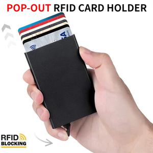 자동 팝업 ID 신용 카드 상자 슬림 알루미늄 지갑 포켓 케이스, 은행 신용 카드 케이스, RFID 카드 홀더 보관 조직