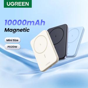 UGREEN 보조배터리 마그네틱 휴대용 무선 고속 충전 보조베터리, 맥세이프 아이폰 15 프로 맥스 14 13 12, PD20W, 10000mAh
