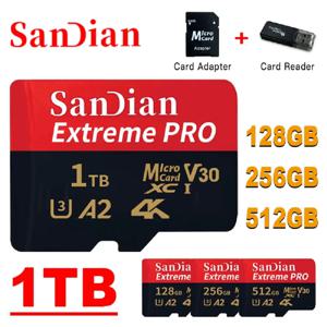100% 128GB 마이크로 SD 카드, 256GB A2 플래시 메모리 카드, 512GB 클래스 10 U3 마이크로 SD/TF 카드, 1TB 카메라 폰 2023, 신제품