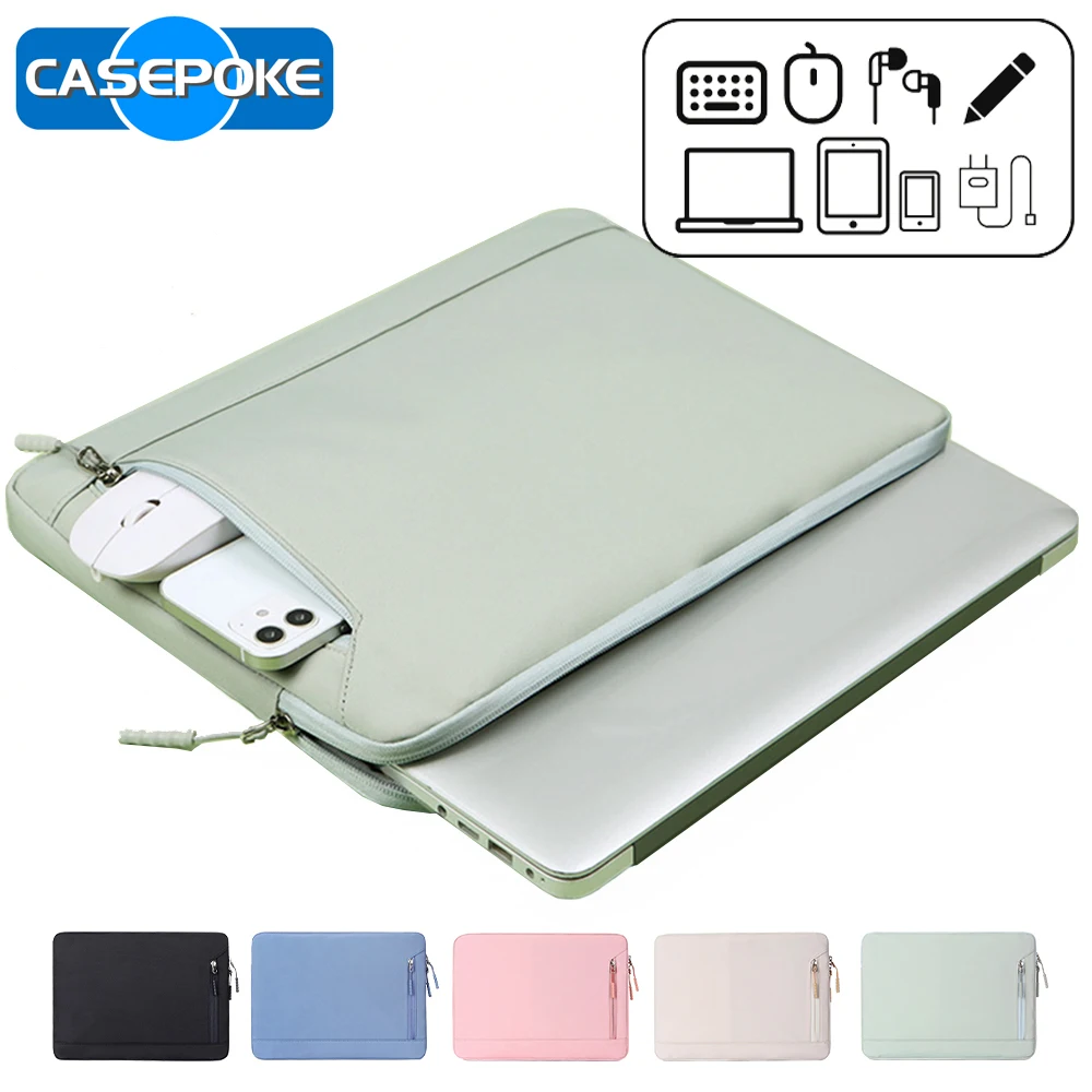 CASEPOKE 노트북 슬리브 케이스, 13.3 14.6, 15.6 인치 노트북 가방, 태블릿 방수 케이스, 맥북 에어 프로 레노버 HP 델, 남녀공용