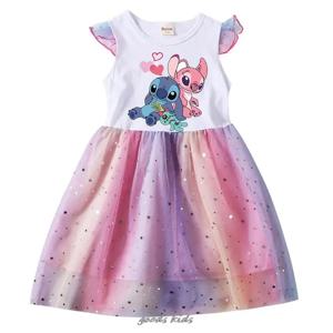 Lilo and Stitch 소녀 코스프레 원피스 옷, 소녀 키즈 파티, 할로윈 카니발, 생일 파티, 공주 이브닝 드레스