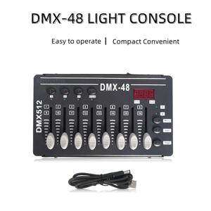 DMX512-48 컨트롤러 라이트 콘솔 무빙 헤드 라이트 컨트롤러, 디밍 콘솔 무대 조명 장비, 파티 라이트 쇼