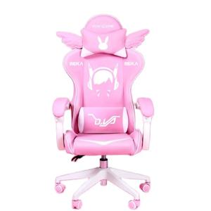 핑크 만화 소녀 실라 게이머 360 ° 회전 리프트 조정 사무실 의자, 전문 라이브 게임 의자