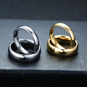 고품질 간단한 스테인레스 스틸 반지 무료 새겨진 이름 남성 여성 독점 커플 결혼 반지 도매 패션 쥬얼리