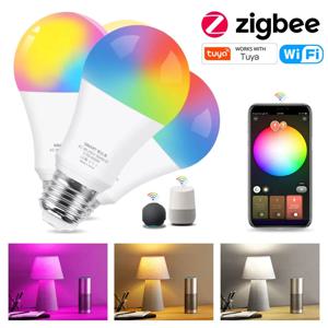 Zigbee-18W 15W 3.0 Led 전구 RGB + WW + CW E27 Wifi Tuya 스마트 홈 Led 램프, 아마존 알렉사 구글 어시스턴트와 호환 가능