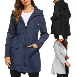 여성용 경량 재킷, 2021 방풍 방수 레인 코트, 여성 후드, 야외 하이킹, 긴 레인 탑, 레인웨어