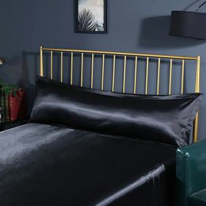단색 긴 베갯잇, 부드러운 새틴 더블 베개 케이스, 침실 바디 베개 커버, 120 cm, 150cm
