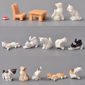 어린이용 귀여운 고양이 의자 장식, 아기 정원 고양이 장식, 선물 방 장식, 장난감 미니어처 피규어, 홈 데코