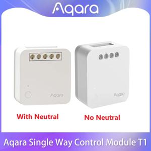 Aqara 단일 채널 릴레이 컨트롤러, T1 스위치 모듈, Zigbee 3.0, 중립 스마트 홈 타이머, 리모컨 Homek 앱