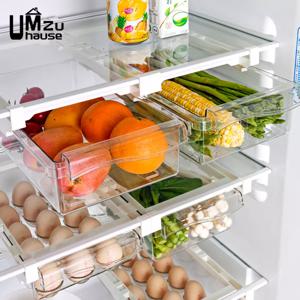 냉장고 서랍 박스, 계란 과일 야채 식품 보관 슬라이드 트레이 케이스, 냉장고 분할 거치대 걸이 선반, 주방 오거나이저