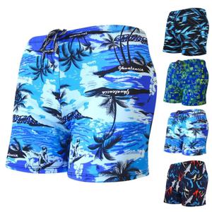 남성용 수영복 트렁크, 다채로운 프린트, 빠른 건조, 슬림 핏, 비치 서핑, 비치웨어