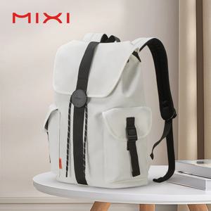Mixi-새로운 16 인치 노트북 백팩, 남성 방수 경량 캐주얼 여행 학교 가방 여성 야외 배낭 17 인치 화이트 M5228