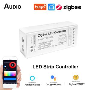 Zigbee 3.0 LED 컨트롤러, 단일 색상, 듀얼 화이트, RGB, RGBW, RGBCCT, LED 스트립, 스마트 컨트롤러, 투야, 알렉사, 구글 홈용, 12V, 24V