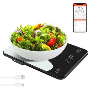 영양 계산기 앱 디지털 식품 저울, 스마트 주방 저울, 체중 감소 베이킹 저울, 충전식 그램 저울, 10kg