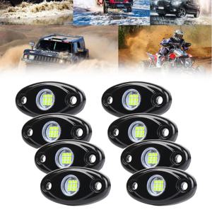지프 ATV SUV 오프로드 자동차 트럭 보트용 LED 암석 조명, 언더글로우 트레일 리그 램프, 언더글로우 LED 네온 조명, 물, 2 포드, 4 포드