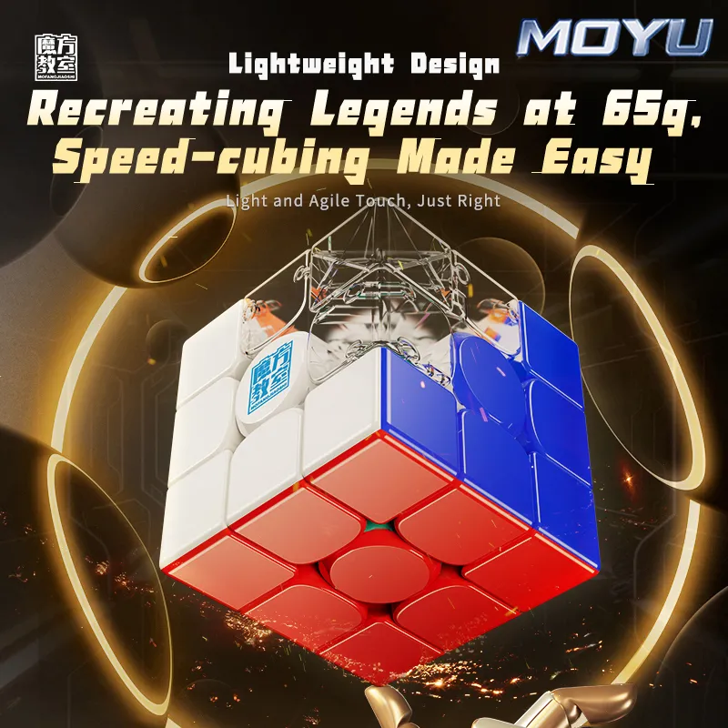MOYU RS3M V5 마그네틱 매직 큐브 교실 스피드큐브, 3x3 전문 자기 부상 공 코어 스피드 퍼즐, 3x3 장난감