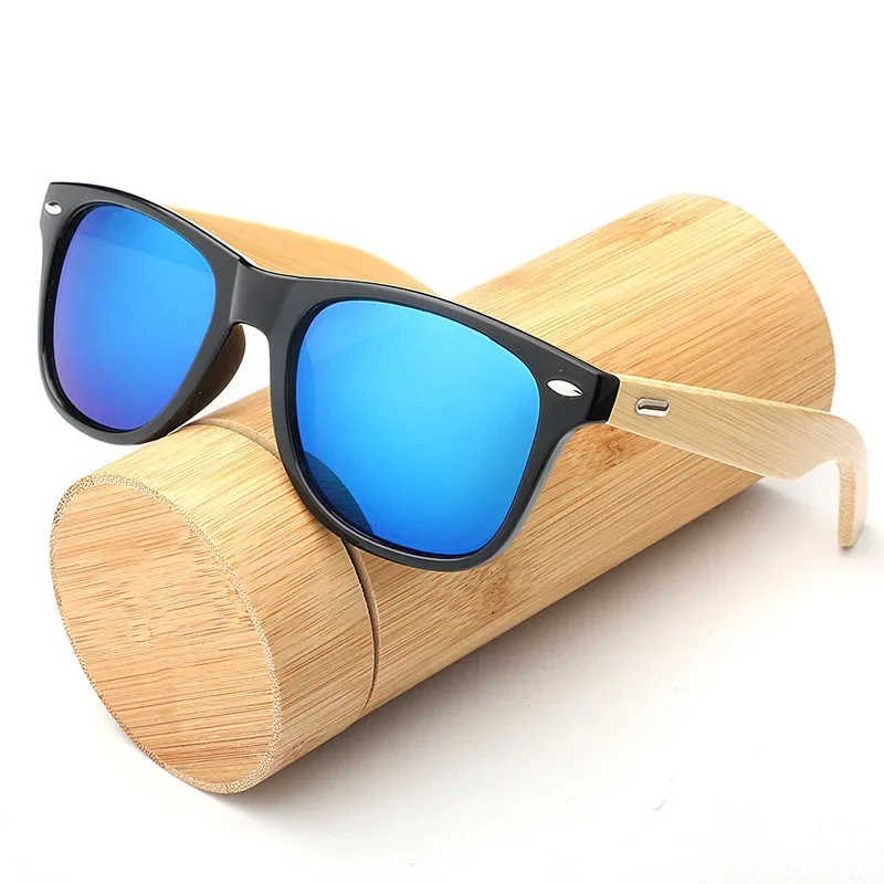 패션 우드 남성용 자외선 선글라스, 클래식 스포츠 선글라스, 운전 라이딩 UV400, 나무 대나무 안경