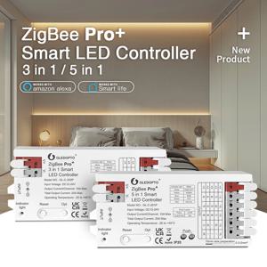 GLEDOPTO ZigBee3.0 Pro + LED 컨트롤러, 최대 RGBCCT, RGBW, RGB, CCT, 조광기, 알렉사 홈, 투야 스마트 라이프 앱 제어, 5 in 1, 3 in 1, 20A