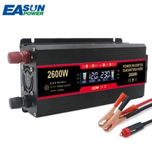 EASUN 파워 자동차 인버터 DC 12V AC 220V 1500W 2000W 2600W 수정 사인파 충전 전압 컨버터, 듀얼 USB 3.1A