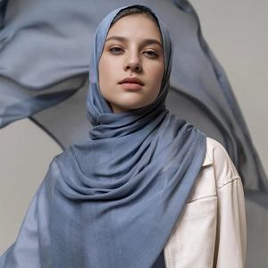 일반 모달 히잡 레이온 코튼 숄 스카프, 여성용 무슬림 히잡, 빅 사이즈 머리 스카프, 이슬람 터번 머리띠, 190x85cm