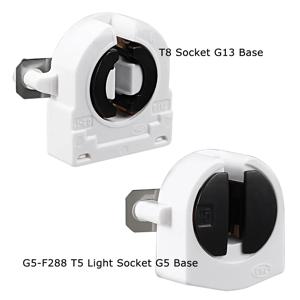 G5-F288 T5 T8 형광 거치대 G5 G13 베이스 비분로 묘비 램프 소켓, LED 형광 튜브용 AC 500V 2A, 2-10 개