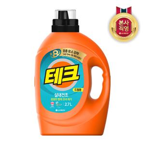 테크 실내건조 액체세제 드럼 용기 2.7L x 1개