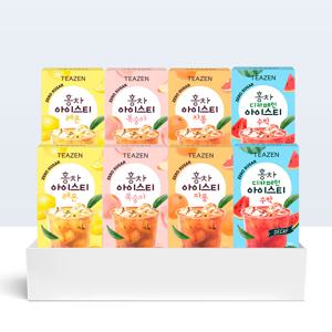 홍차 아이스티 80스틱 세트 (수박+복숭아+레몬+자몽)