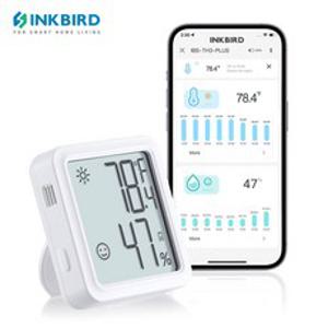 INKBIRD IBS-TH3-Plus Wifi 온도계 습도계 모니터 LCD 디스플레이가 있는 실내 온도 습도 센서 온실 Beadroom Wine Cellar용 스마트 무선 컨트롤러, 1개