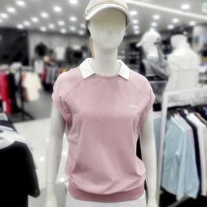 엘르골프 (대전모다)  크롭형 여성 티셔츠 핑크.