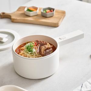 세라믹코팅 2인용 전기냄비 멀티쿠커 라면포트 찜기겸용 풀써클방식 1.5L