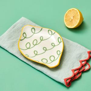 [모던하우스] 썸머마켓 형태 접시 레몬 L11.5