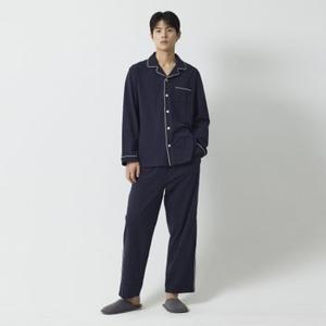 남 스마트 코튼 10부 파자마 세트(NAVY / MELLANGE GREY)