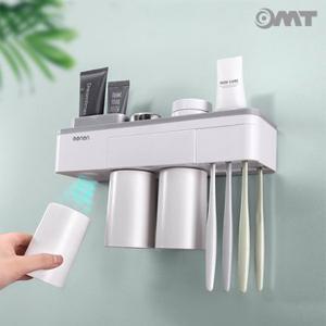 OMT 벽걸이 욕실 자석부착 컵홀더+수납함+칫솔걸이 선반 세트