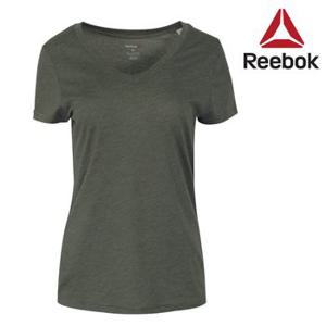 리복 여성 글로벌 BLANK V넥 반팔 티셔츠-AJ8015