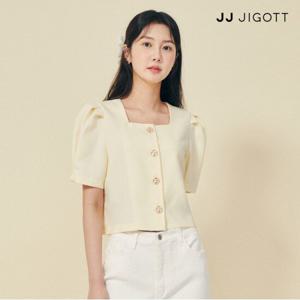 (JJ지고트) 퍼프 스퀘어넥 크롭 블라우스 GP5P0BLT11