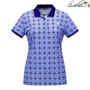 [아놀드파마] 여성 카라 포인트 패턴 반팔 티셔츠 ALM9KL08_VI