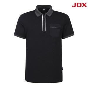 [JDX 신상] 남성 우븐 포켓 반팔 티셔츠 (블랙)